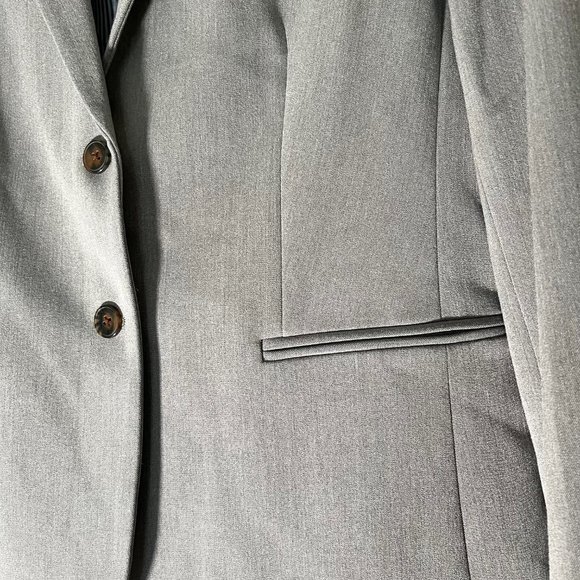 Career Blazer by Magaschoni Lined 2-Button in Heathered Gray (8) New with Tag - Picture 7 of 12
